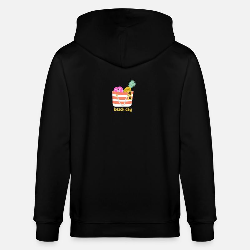 Beach Day - Stanley/Stella CULTIVATOR Unisex Organic Hooded Jacket - black