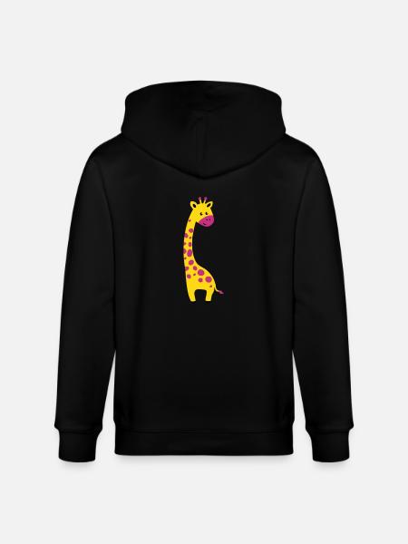 cute giraffe - Stanley/Stella Unisex Bio-Kapuzenjacke CULTIVATOR - Schwarz