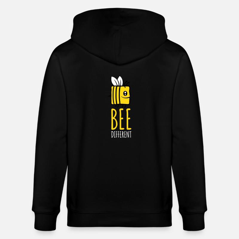 abeille différente Spruch Citation - Veste à capuche bio CULTIVATOR Stanley/Stella Unisexe - noir