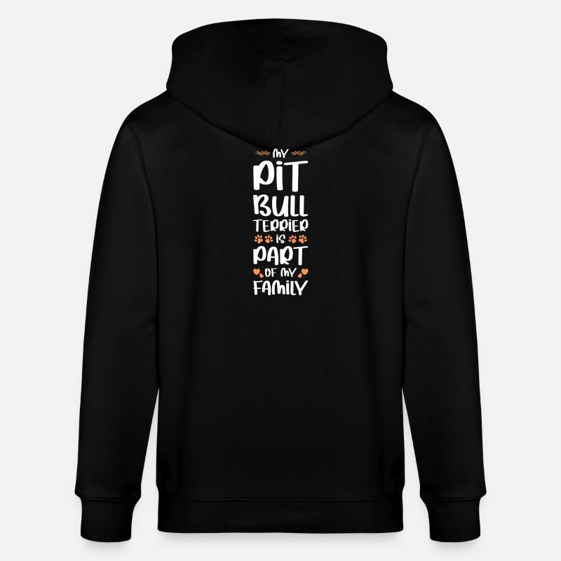 PIT_BULL_TERRIER - Stanley/Stella Unisex Bio-Kapuzenjacke CULTIVATOR  - Schwarz