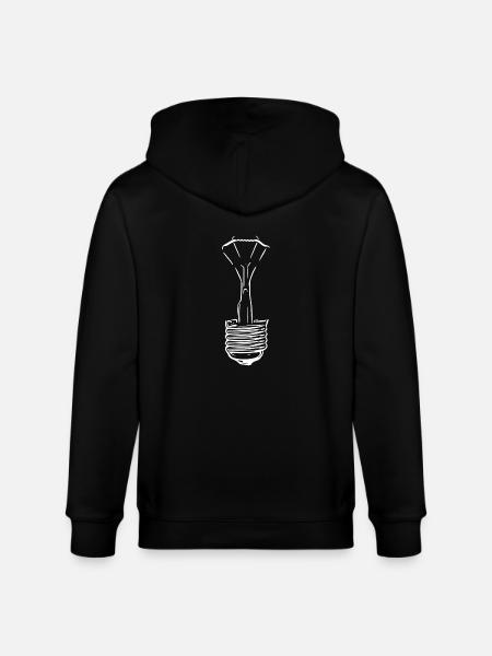 Lamp with defective glass bulb - Stanley/Stella CULTIVATOR  Unisex Organic Hooded Jacket - black