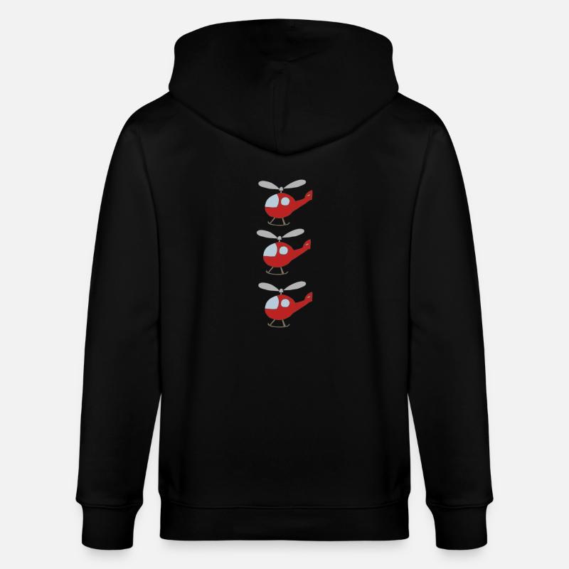 Hélicoptère 3x - Veste à capuche bio CULTIVATOR Stanley/Stella Unisexe - noir