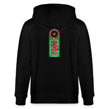 Roulette Casino Logo - Stanley/Stella Unisex Bio-Kapuzenjacke CULTIVATOR  - Schwarz - Hinten - Anna (173cm)