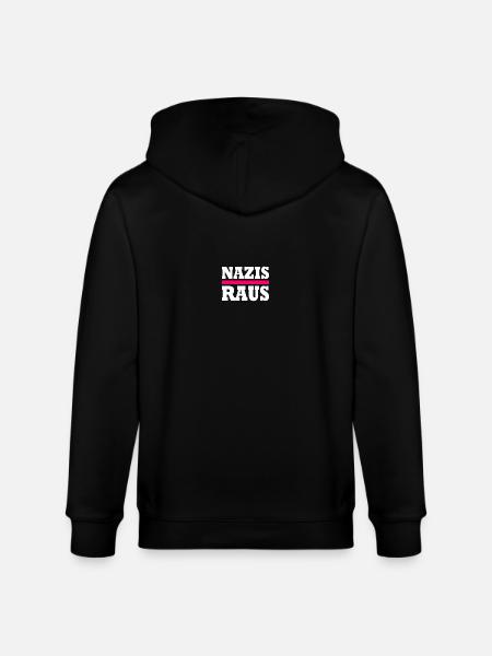 Nazis raus - Stanley/Stella Unisex Bio-Kapuzenjacke CULTIVATOR  - Schwarz