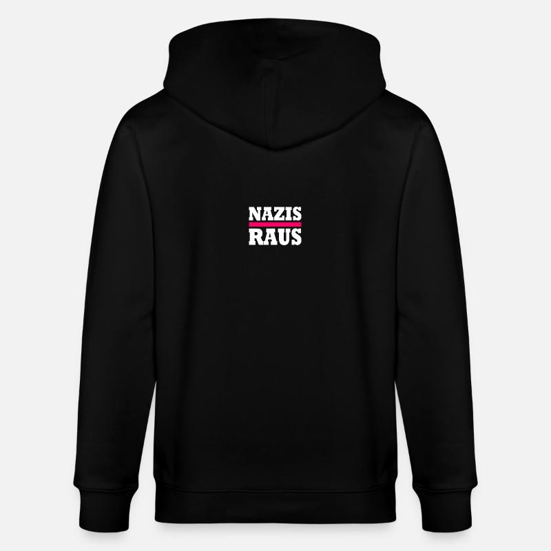 Nazis raus - Stanley/Stella Unisex Bio-Kapuzenjacke CULTIVATOR  - Schwarz