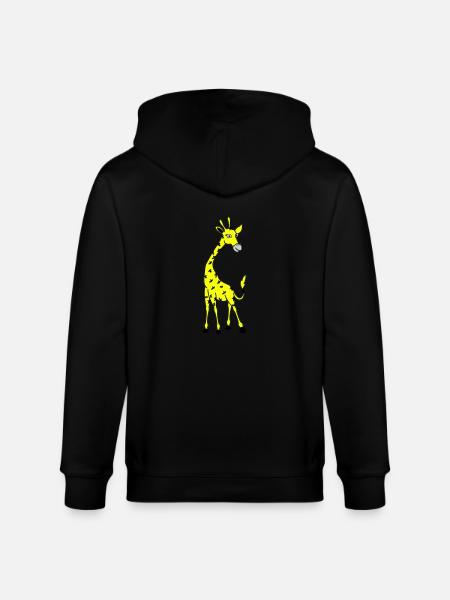 Giraffe 02 - Stanley/Stella CULTIVATOR  Unisex Organic Hooded Jacket - black