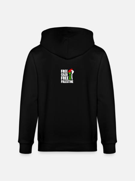 Free palestine - Stanley/Stella CULTIVATOR Unisex Organic Hooded Jacket - black