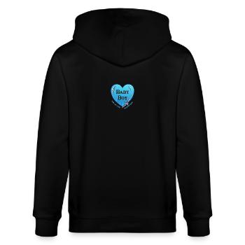 baby boy - Stanley/Stella Unisex Bio-Kapuzenjacke CULTIVATOR  - Schwarz - Hinten - Anna (173cm)