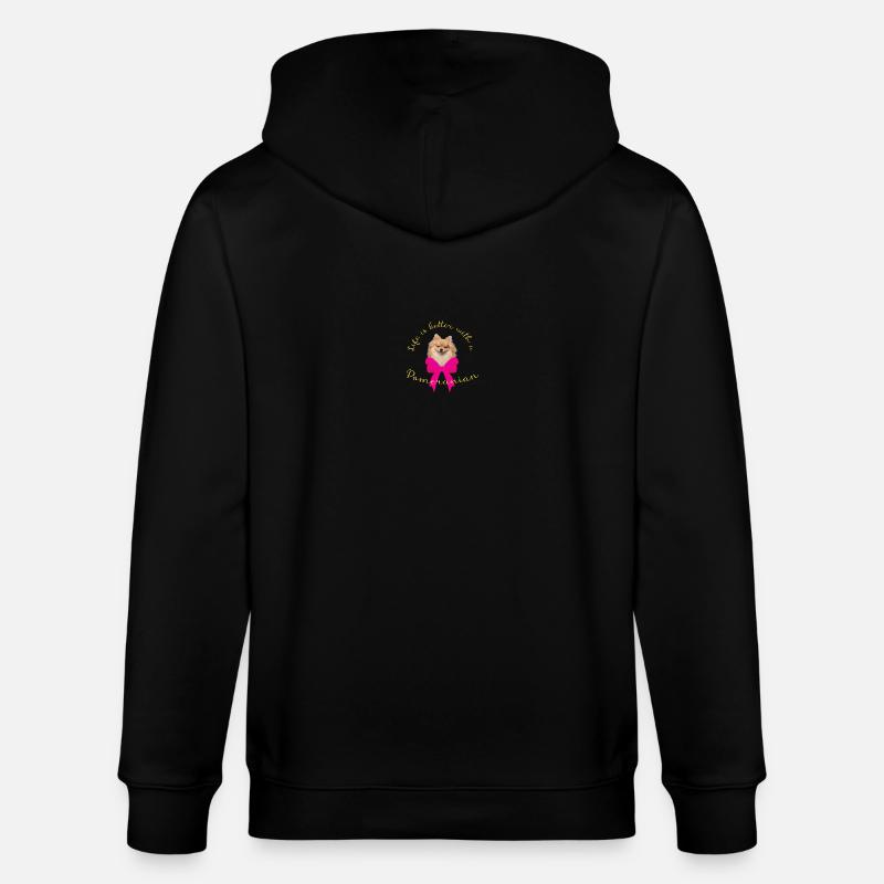 Pommern - Stanley/Stella Unisex Bio-Kapuzenjacke CULTIVATOR  - Schwarz
