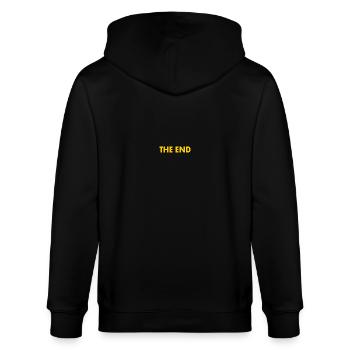The end - Stanley/Stella Unisex Bio-Kapuzenjacke CULTIVATOR  - Schwarz - Hinten - Anna (173cm)