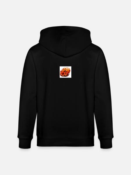 Fire Logo67 - Stanley/Stella CULTIVATOR Unisex Organic Hooded Jacket - black