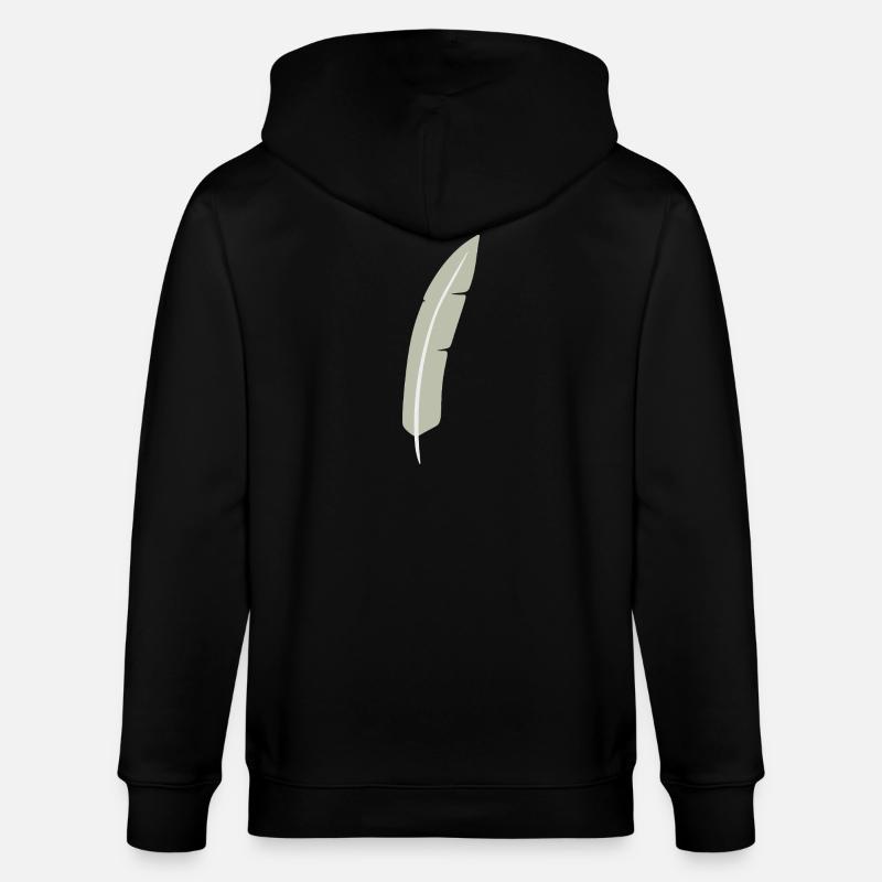 Feather Arc Minimalist Print - Veste à capuche bio CULTIVATOR Stanley/Stella Unisexe - noir