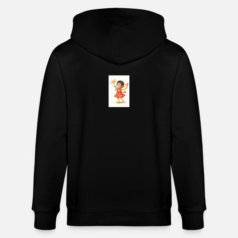 Daisy Fee mit Blume - Stanley/Stella Unisex Bio-Kapuzenjacke CULTIVATOR  - Schwarz