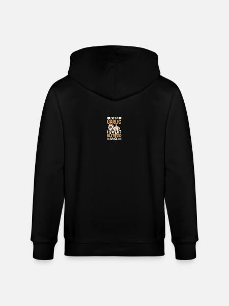Garlic and Alfredo sauce - Stanley/Stella CULTIVATOR Unisex Organic Hooded Jacket - black