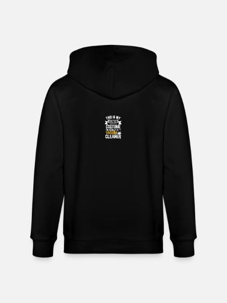 Funny vacuum cleaner design - Stanley/Stella CULTIVATOR Unisex Organic Hooded Jacket - black