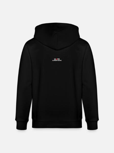 I love Alfredo sauce - Stanley/Stella CULTIVATOR  Unisex Organic Hooded Jacket - black