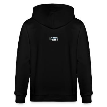 Krankenschwester In Der Intensivpflege - Stanley/Stella Unisex Bio-Kapuzenjacke CULTIVATOR  - Schwarz - Hinten - Anna (173cm)