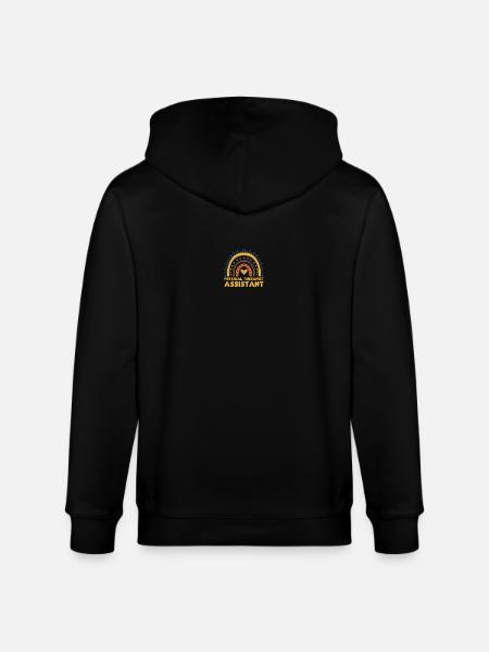 Cute Physiotherapist Assistant Rainbow - Stanley/Stella CULTIVATOR Unisex Organic Hooded Jacket - black