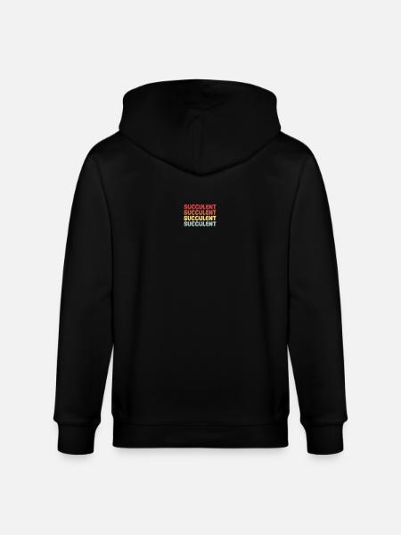 Succulent lettering - Stanley/Stella CULTIVATOR  Unisex Organic Hooded Jacket - black