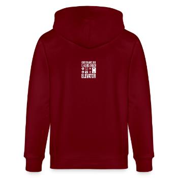 Elevator Mechanic Humor - Stanley/Stella CULTIVATOR  Unisex Organic Hooded Jacket - burgundy - Back - Anna (173cm)