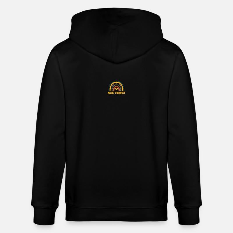 Musicothérapeute Arc-en-ciel - Veste à capuche bio CULTIVATOR Stanley/Stella Unisexe - noir