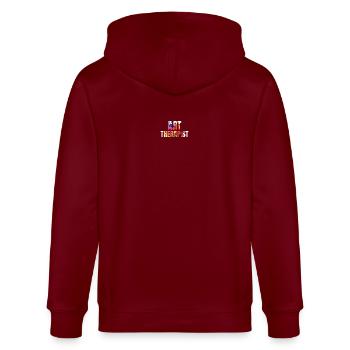 Art-thérapeute - Veste à capuche bio CULTIVATOR Stanley/Stella Unisexe - bordeaux - Dos - Anna (173cm)