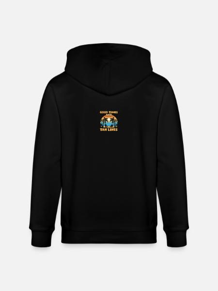 Lustiger Palmenstrand Und Sommerferien - Stanley/Stella Unisex Bio-Kapuzenjacke CULTIVATOR  - Schwarz