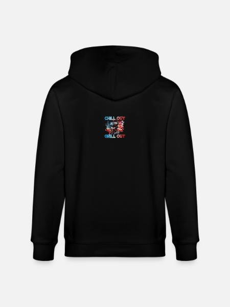 Chill out Grill out - Stanley/Stella CULTIVATOR  Unisex Organic Hooded Jacket - black