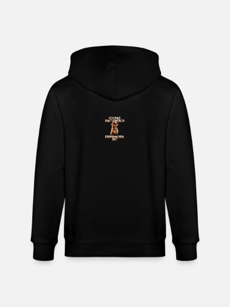 Erdmännchen Süßes Meerkat Ich Mag Halt Erdmännchen - Stanley/Stella Unisex Bio-Kapuzenjacke CULTIVATOR  - Schwarz