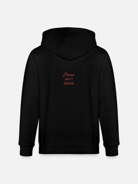 PLEASE DON'T DISTURB - Stanley/Stella CULTIVATOR  Unisex Organic Hooded Jacket - black