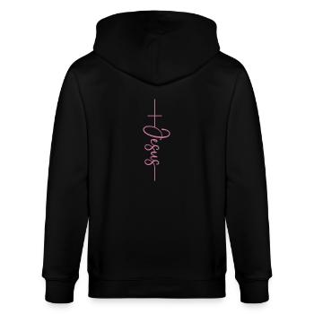 Jésus - Veste à capuche bio CULTIVATOR Stanley/Stella Unisexe - noir - Dos - Anna (173cm)