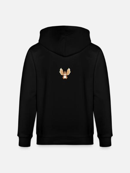 Süßes Hasen-Engel-Design - Stanley/Stella Unisex Bio-Kapuzenjacke CULTIVATOR - Schwarz
