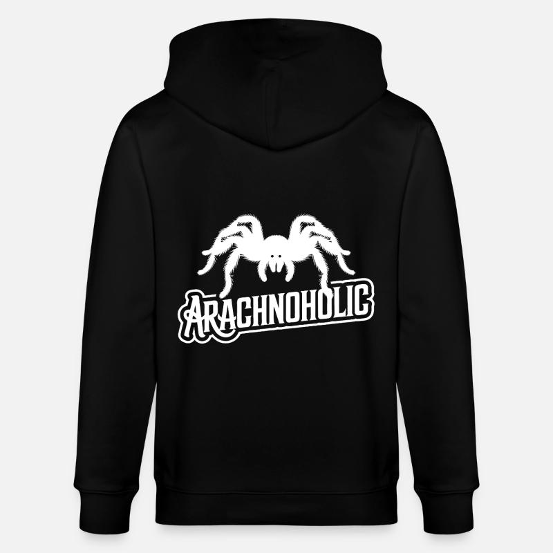 Arachnoholic große haarige Spinne Silhouette - Stanley/Stella Unisex Bio-Kapuzenjacke CULTIVATOR  - Schwarz