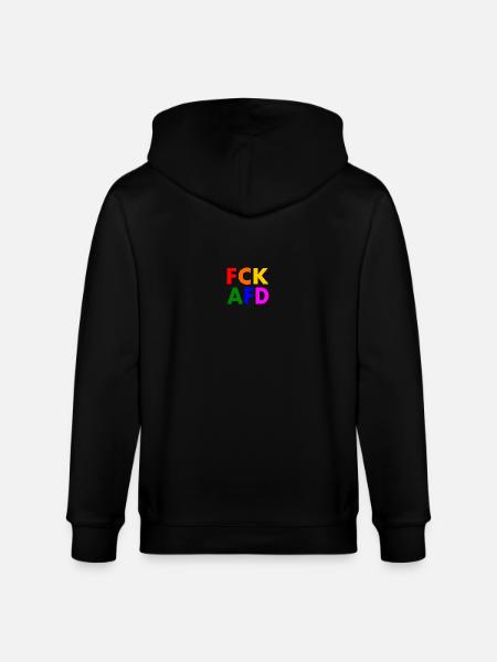 Fck afd - Stanley/Stella Unisex Bio-Kapuzenjacke CULTIVATOR - Schwarz