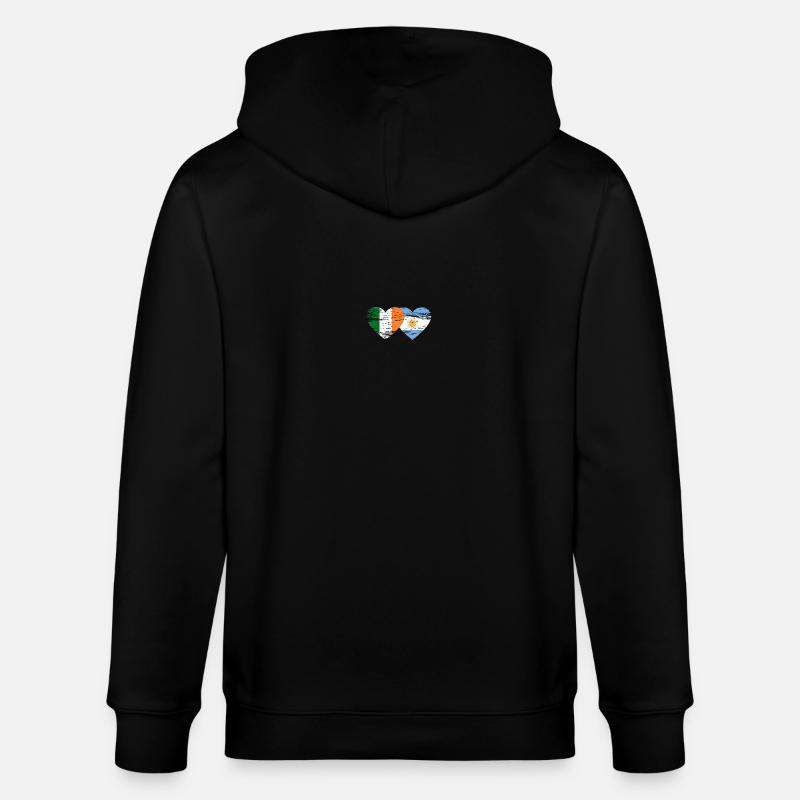 Irlande Argentine Drapeau Utilisé - Veste à capuche bio CULTIVATOR Stanley/Stella Unisexe - noir