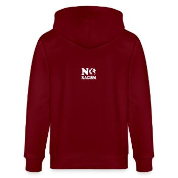 No racism - Veste à capuche bio CULTIVATOR Stanley/Stella Unisexe - bordeaux - Dos - Anna (173cm)