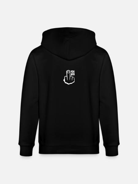 Fck afd - Stanley/Stella Unisex Bio-Kapuzenjacke CULTIVATOR  - Schwarz