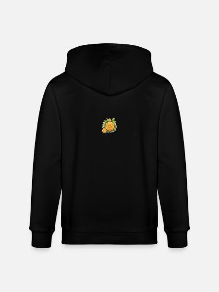 Orange - Illustration - Stanley/Stella Unisex Bio-Kapuzenjacke CULTIVATOR  - Schwarz