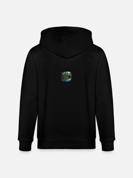 Landschaft - Illustration - Stanley/Stella Unisex Bio-Kapuzenjacke CULTIVATOR  - Schwarz