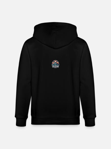 Mountain High - Berg Illustration - Stanley/Stella CULTIVATOR  Unisex Organic Hooded Jacket - black