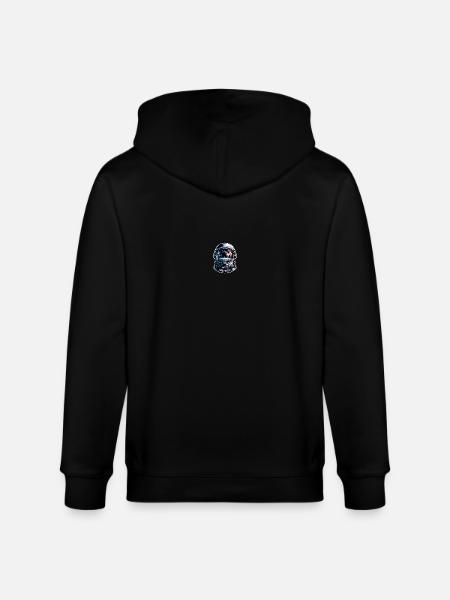 Dream Big - Astronaut Illustration - Stanley/Stella CULTIVATOR Unisex Organic Hooded Jacket - black