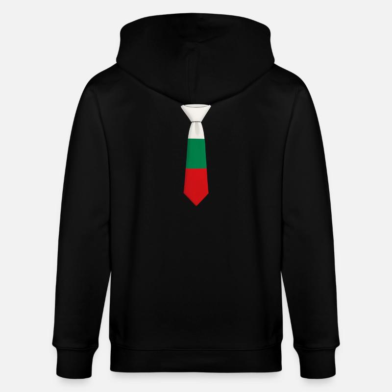 Cravate Bulgarie – Conception du drapeau - Veste à capuche bio CULTIVATOR Stanley/Stella Unisexe - noir