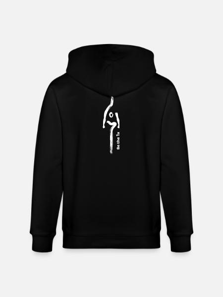Be the 1x in white - Stanley/Stella CULTIVATOR  Unisex Organic Hooded Jacket - black