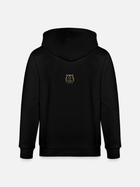 Great Bear Lake Silhouette Face - Stanley/Stella CULTIVATOR Unisex Organic Hooded Jacket - black