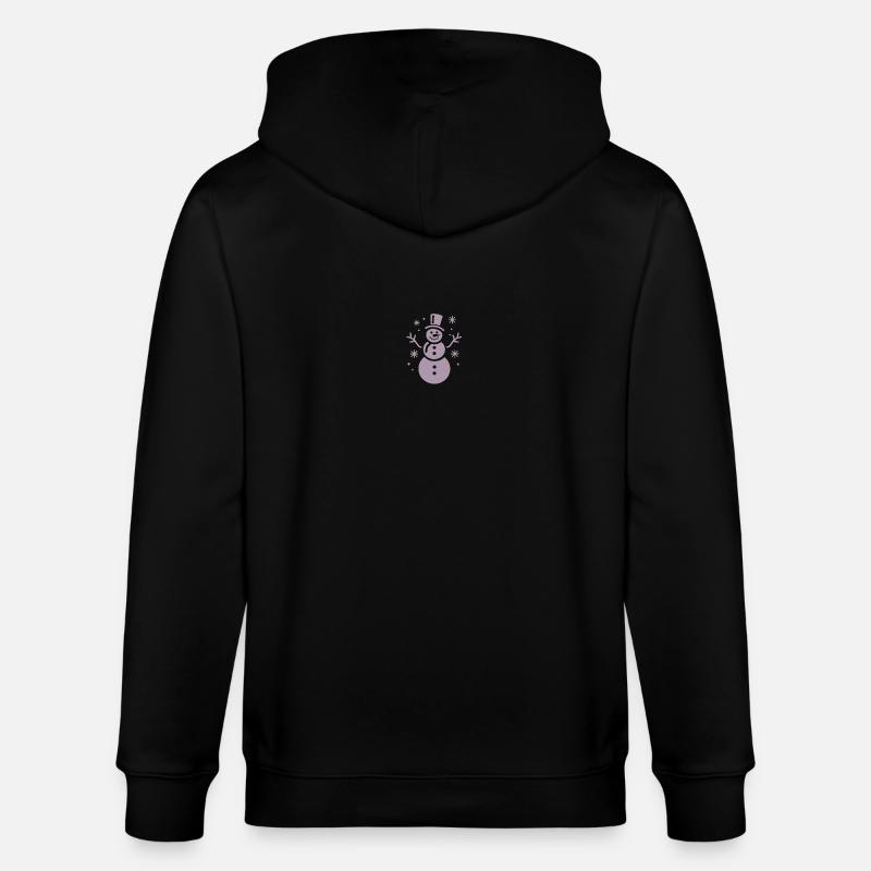 Schneemann Silhouette Minimalistisch - Stanley/Stella Unisex Bio-Kapuzenjacke CULTIVATOR  - Schwarz