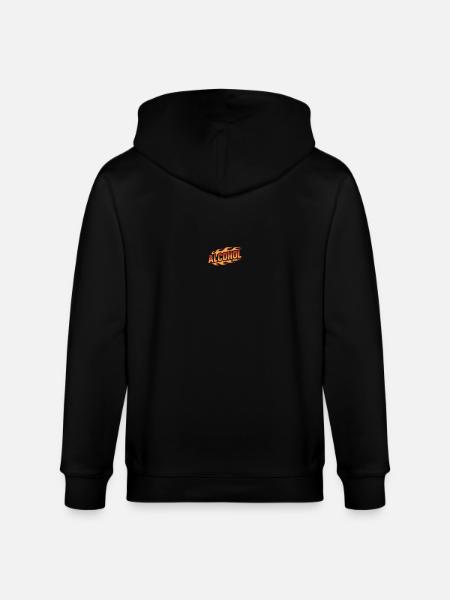 Alcohol - Cool Drinking Logo - Stanley/Stella CULTIVATOR  Unisex Organic Hooded Jacket - black
