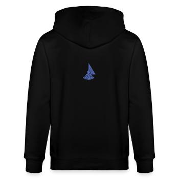 Meditation Sailboat Lotus Inner Peace - Stanley/Stella CULTIVATOR  Unisex Organic Hooded Jacket - black - Back - Anna (173cm)