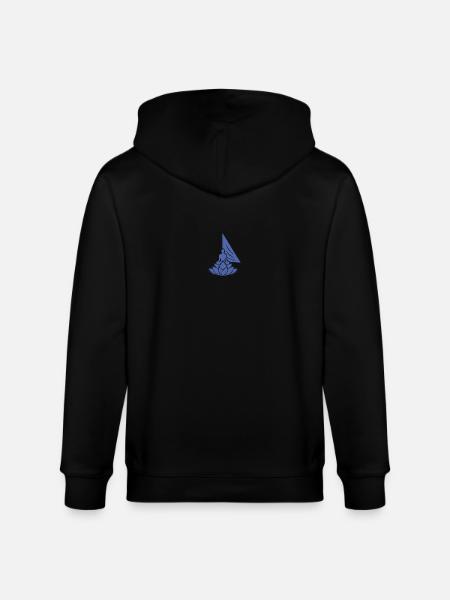Meditation Sailboat Lotus Inner Peace - Stanley/Stella CULTIVATOR Unisex Organic Hooded Jacket - black