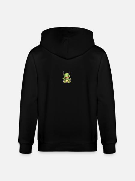 Dino T-Rex Rocks, Kawaii Design - Veste à capuche bio CULTIVATOR Stanley/Stella Unisexe - noir