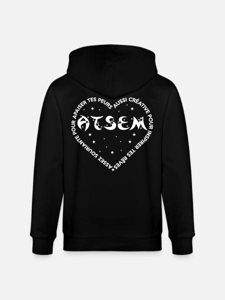 ATSEM COEUR SOURIANTE - Veste à capuche bio CULTIVATOR Stanley/Stella Unisexe - noir